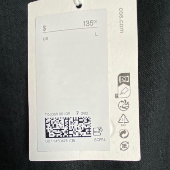 COS Drawstring-waist Linen Jumpsuit . US L - Picture 5 of 5